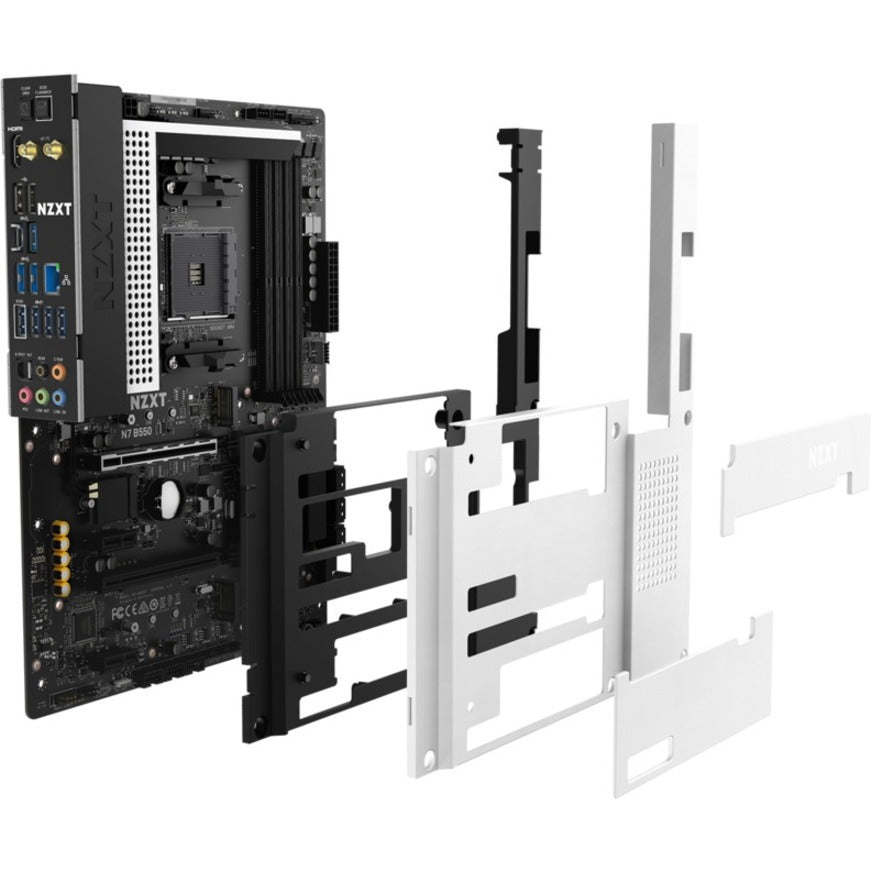 NZXT N7-B55XT-W1 N7 B550 Gaming Desktop Motherboard, AMD B550 Chipset, Socket AM4, ATX, Matte White