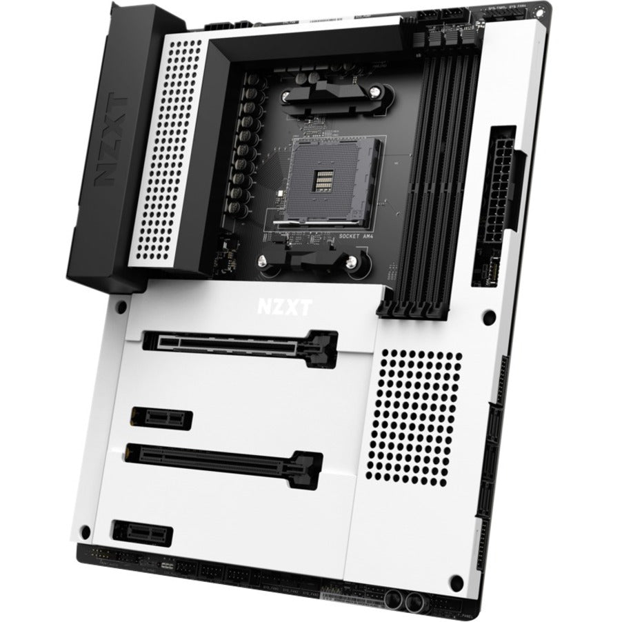 NZXT N7-B55XT-W1 N7 B550 Gaming Desktop Motherboard, AMD B550 Chipset, Socket AM4, ATX, Matte White