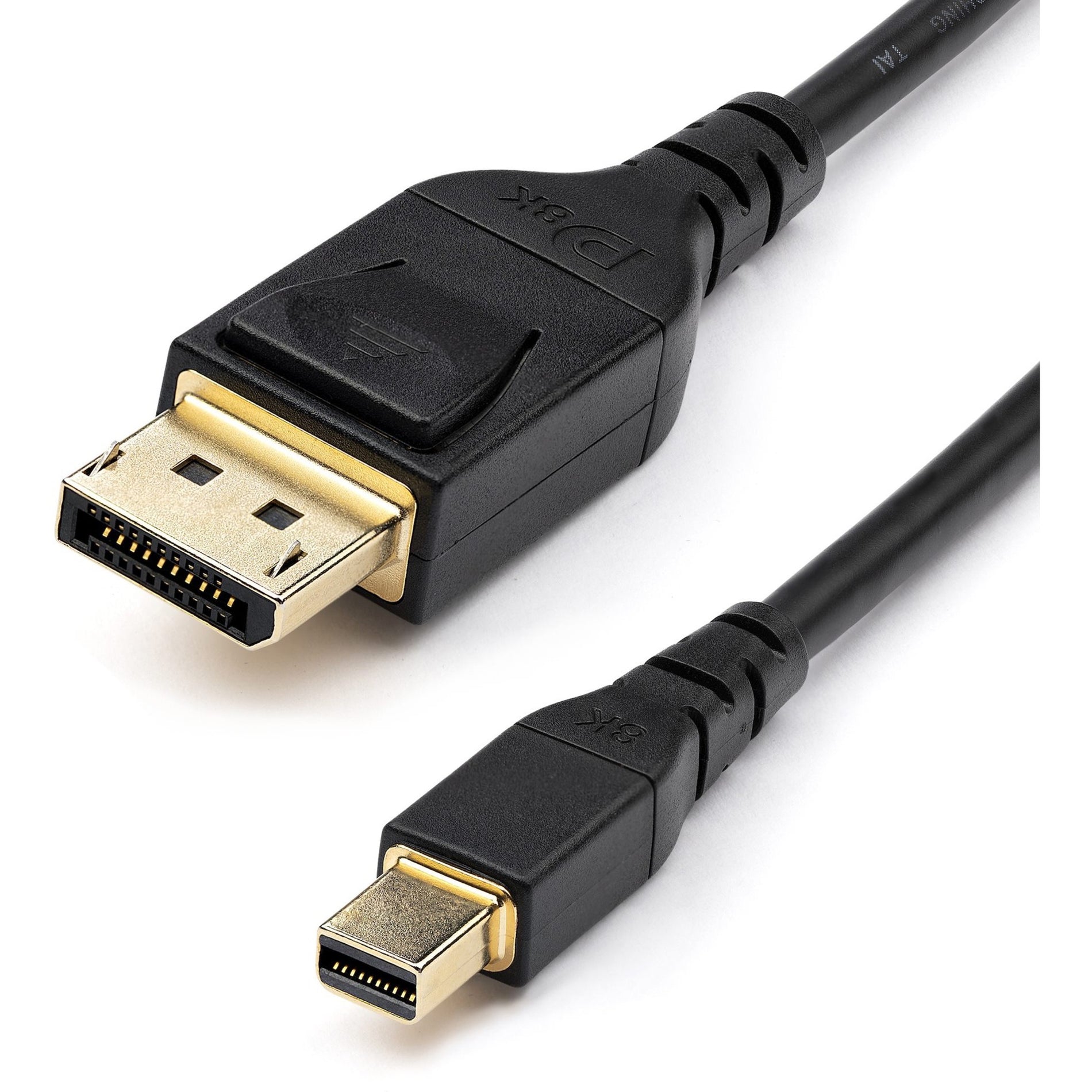 Close-up view of gold-plated DisplayPort and Mini DisplayPort connectors showing premium build quality-alternate-image1