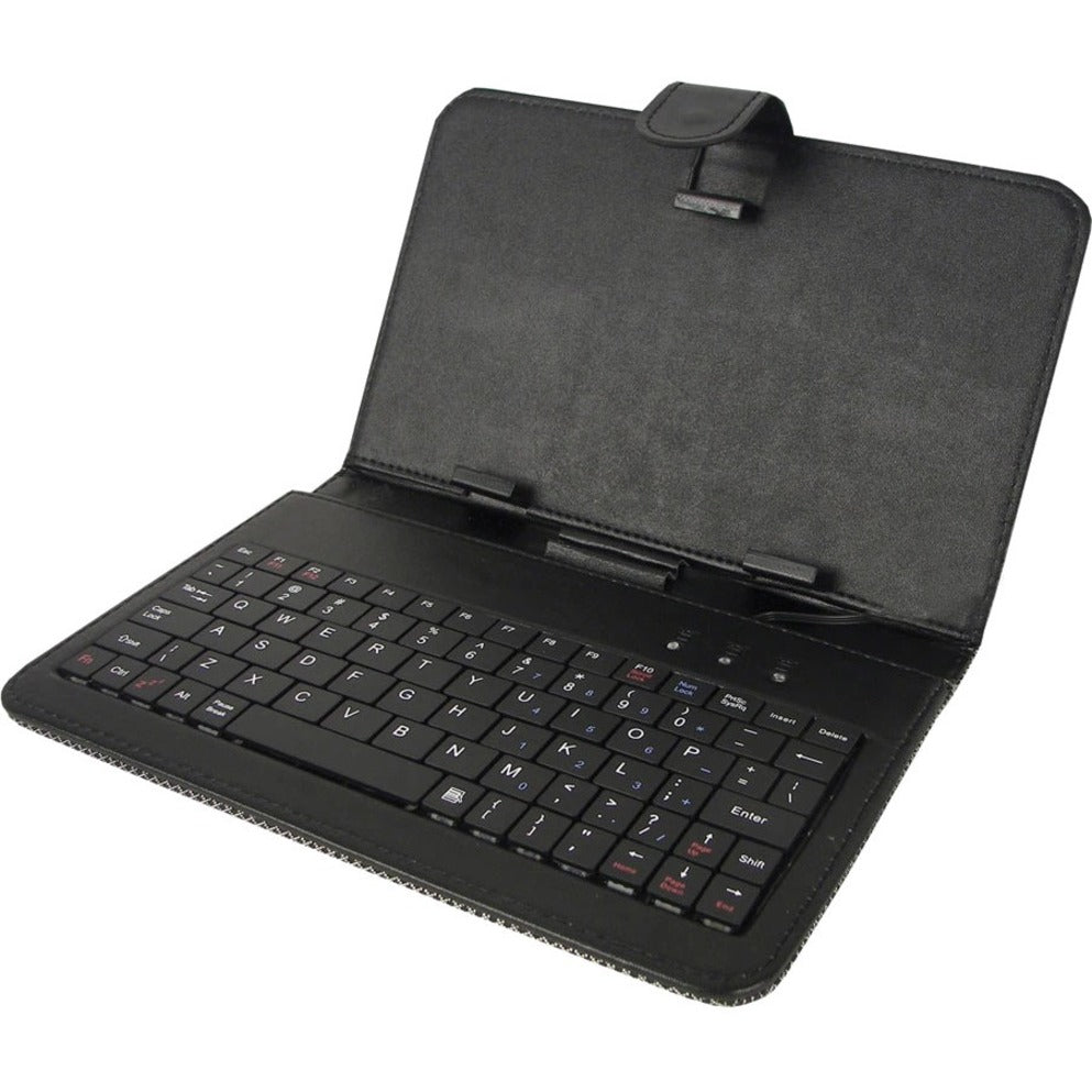 Supersonic SC-310KB 10" Tablet Keyboard and Case, Magnetic Closure, Black Leather