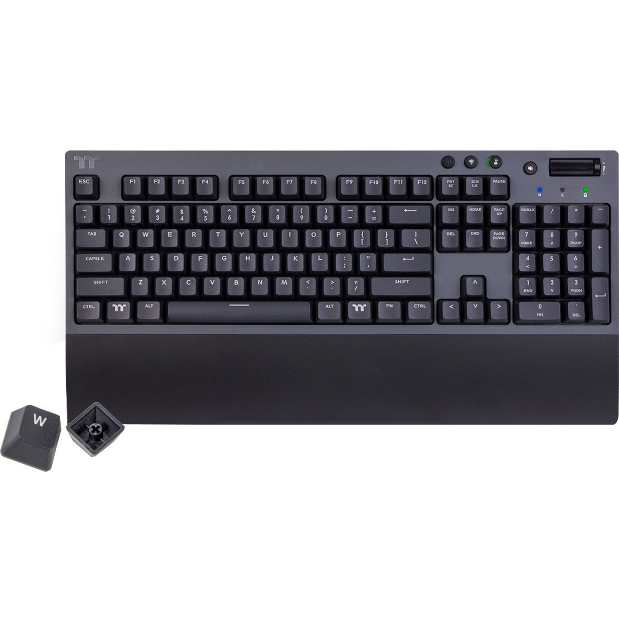 Thermaltake GKB-WOW-BLSNUS-01 W1 WIRELESS Gaming Keyboard Cherry MX Blue, Mechanical Keys, Bluetooth 4.2, Anti-ghosting