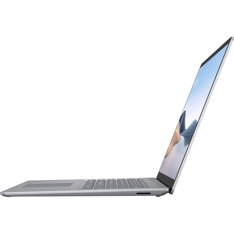 Side view of Surface Laptop 4 showing thin profile and port placement