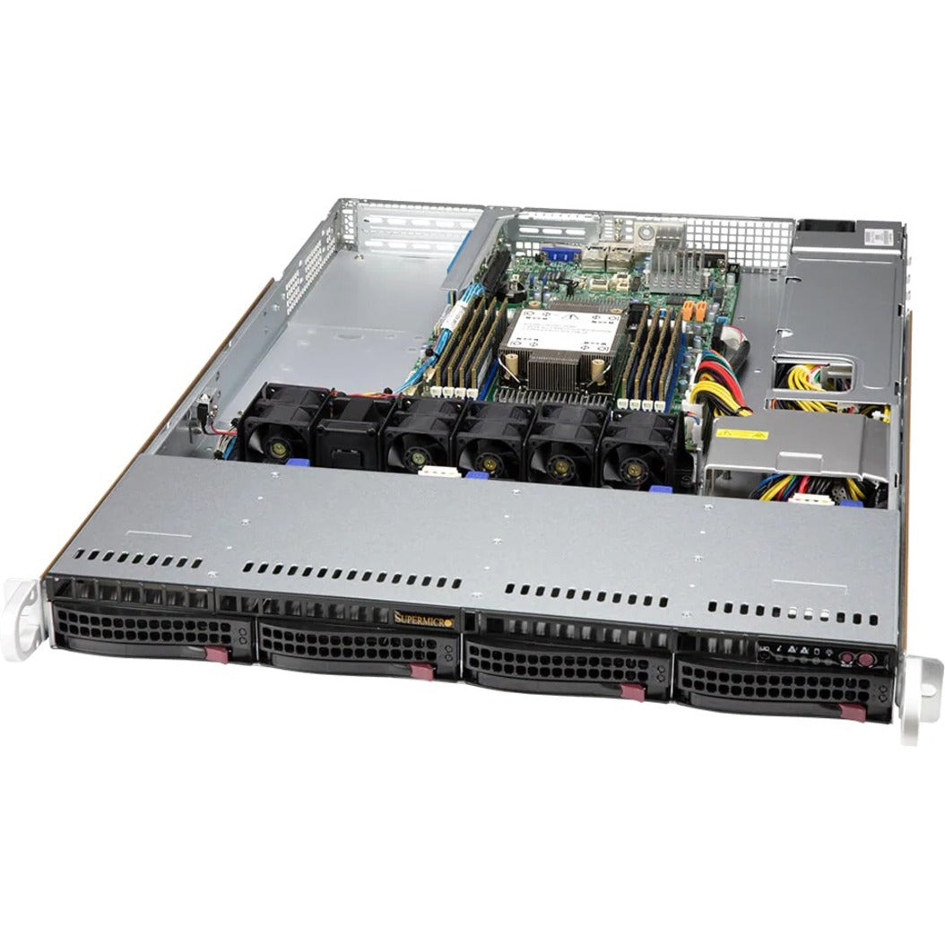 Internal view of Supermicro SYS-510P-WT server showing cooling system and component layout-alternate-image3