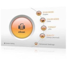 Close-up of scanner settings interface showing scanning options