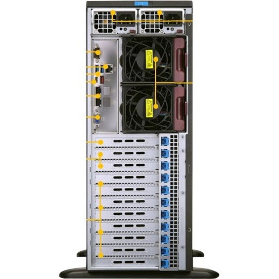 Supermicro SuperServer SYS-740GP-TNRT 4U Rack-mountable Barebone System, Dual Xeon Support, 6TB DDR4, RAID, Gigabit Ethernet, 8 Drive Bays, 2200W PSU Black - SYS-740GP-TNRT (3 Year Warranty)