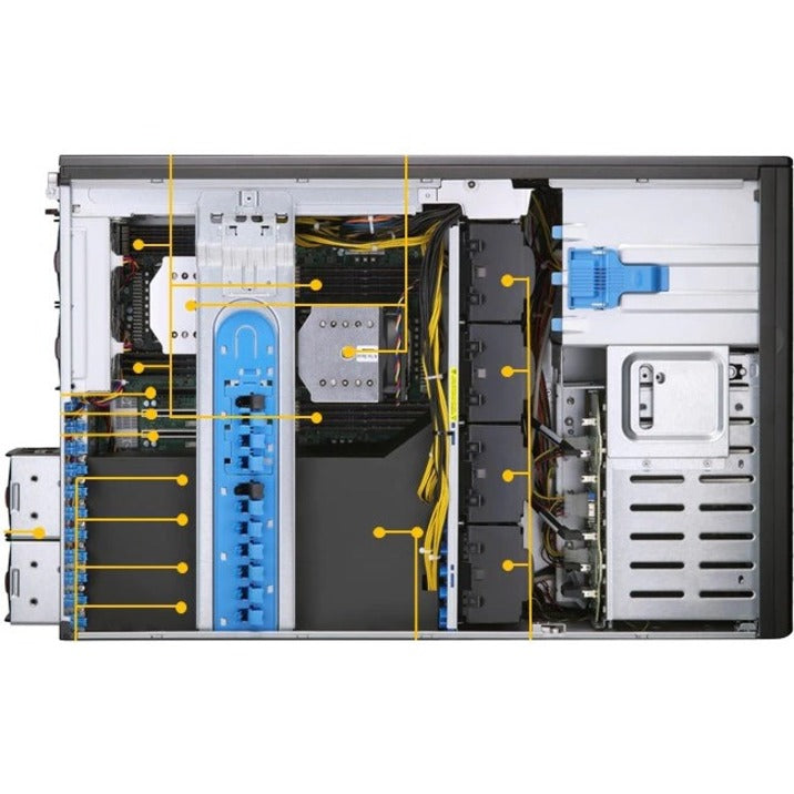 Supermicro SuperServer SYS-740GP-TNRT 4U Rack-mountable Barebone System, Dual Xeon Support, 6TB DDR4, RAID, Gigabit Ethernet, 8 Drive Bays, 2200W PSU Black - SYS-740GP-TNRT (3 Year Warranty)