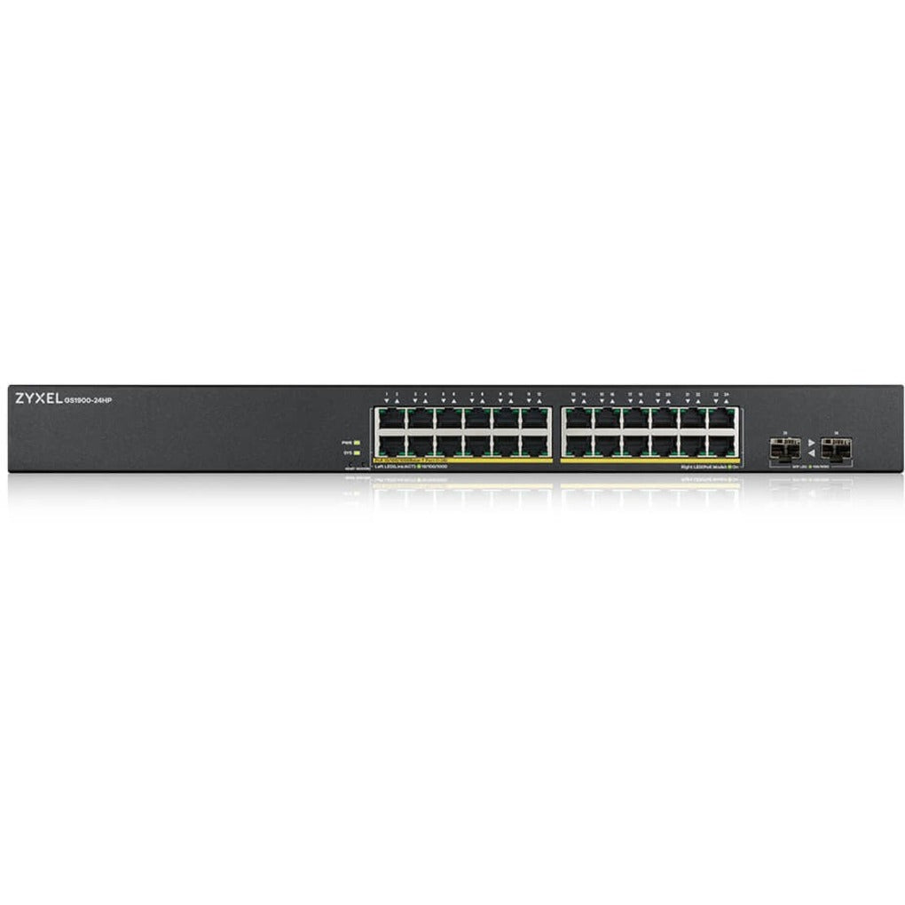 ZYXEL GS1900-24HPV2 24-port GbE Smart Managed PoE Switch with GbE Uplink, Lifetime Warranty, RoHS Certified