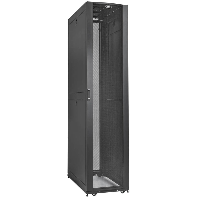 Front view of SR52UB 52U server cabinet with mesh door