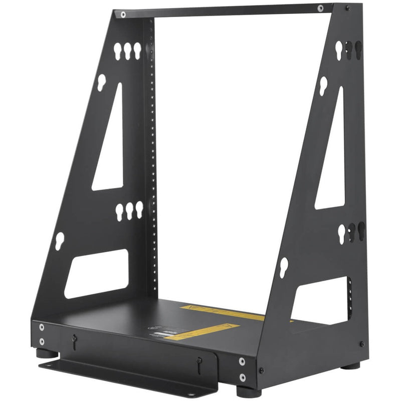 Angled view of SR2POST12HD rack showing open frame design and mounting features