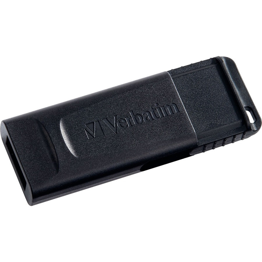 Close-up of black Verbatim Store 'n' Go USB flash drive showing sleek design-alternate-image8