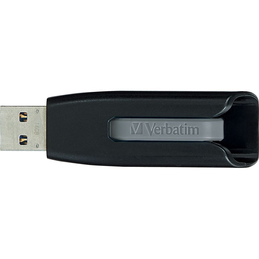 เวอร์บิทัม 70898 สโตร์ 'น' โก V3 ไดรฟ์ USB 128GB เลื่อน หดได้ ป้องกันรหัสผ่าน ไม่มีฝา