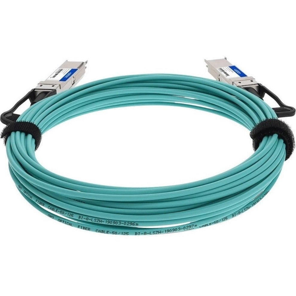 AddOn QSFP200GBAOC1MAO Fiber Optic Network Cable, 200 Gbit/s Data Transfer Rate, 3.28 ft Length