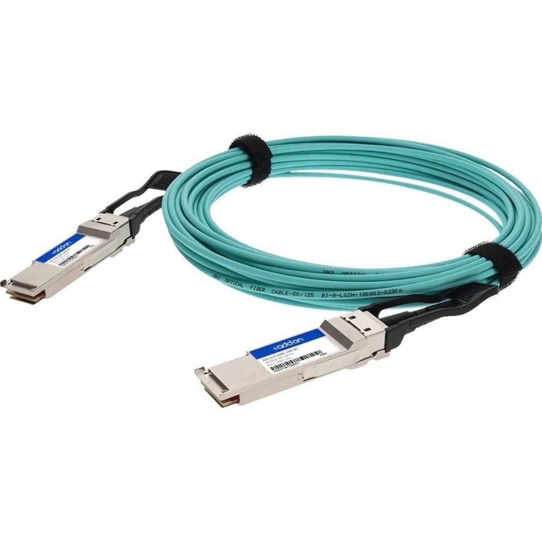AddOn QSFP200GBAOC1MAO Fiber Optic Network Cable, 200 Gbit/s Data Transfer Rate, 3.28 ft Length