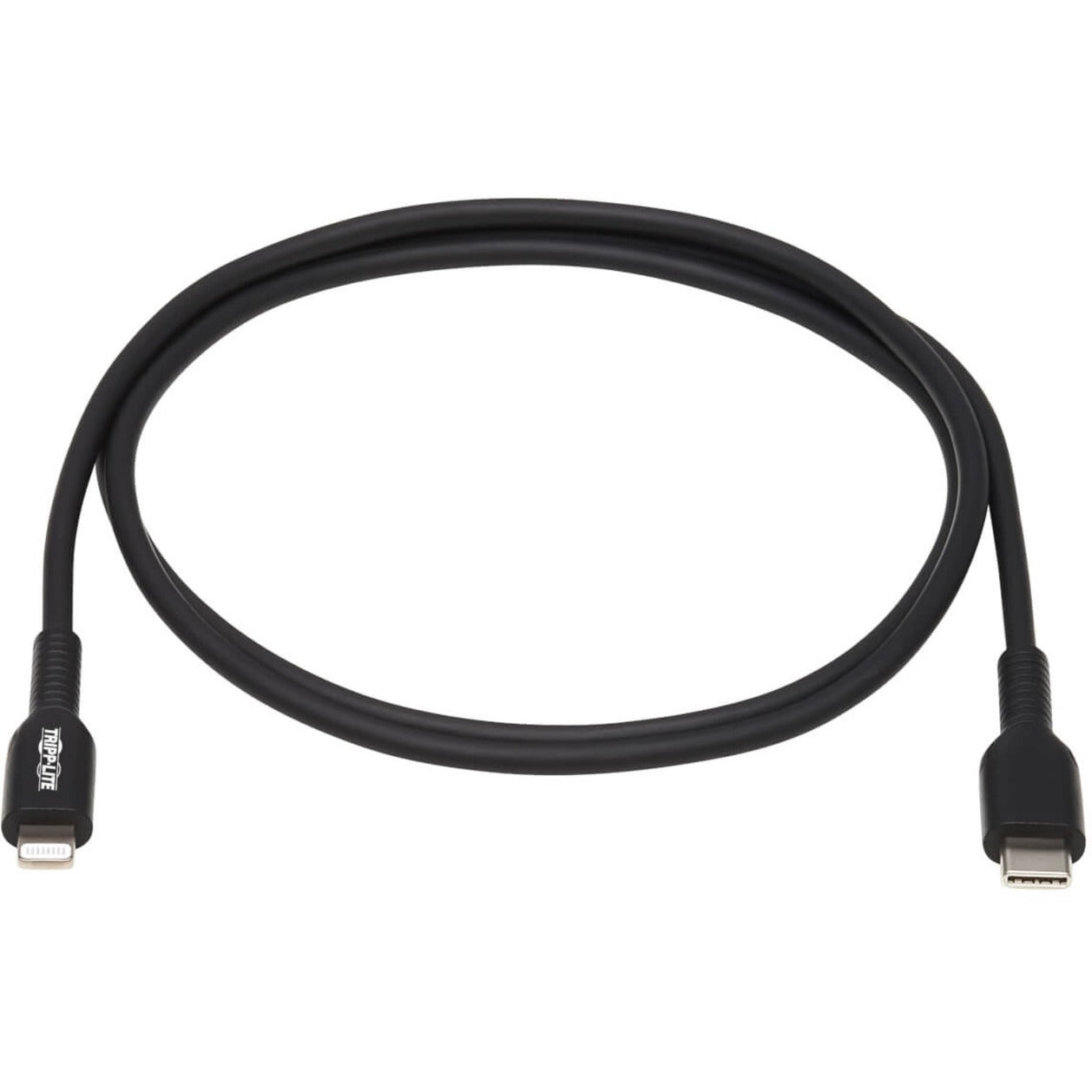 Tripp Lite M102-01M-BK USB-C to Lightning Sync/Charge Cable (M/M), MFi Certified, Black, 1 m (3.3 ft.)