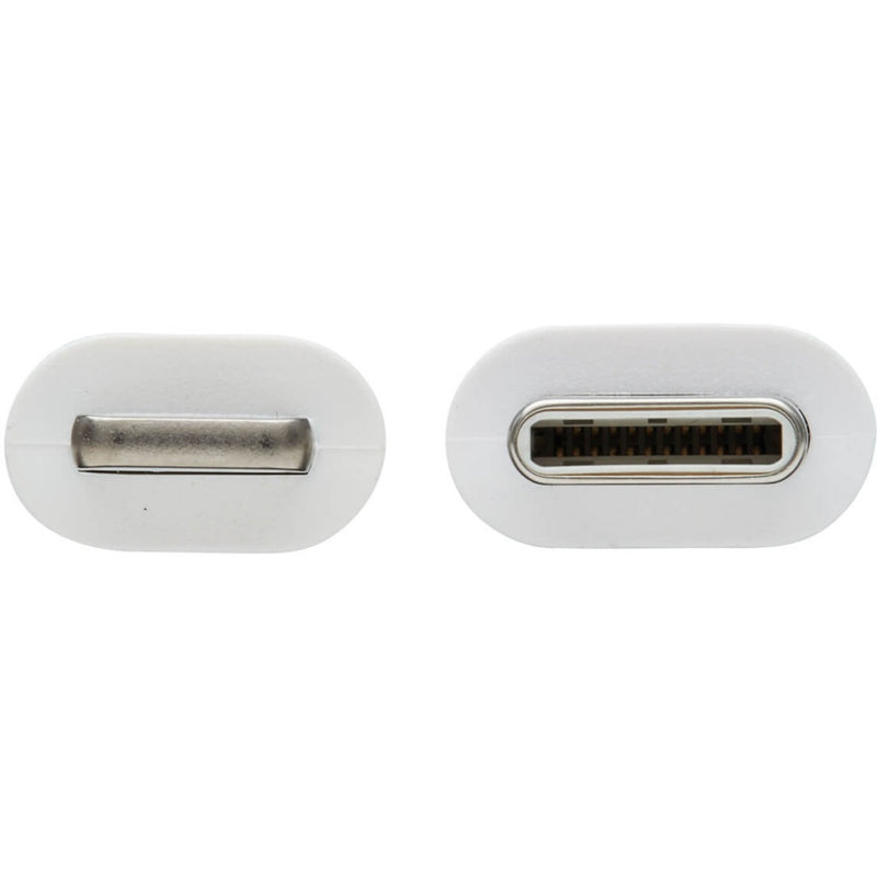 Detailed view of Lightning and USB-C connector interfaces showing contact design