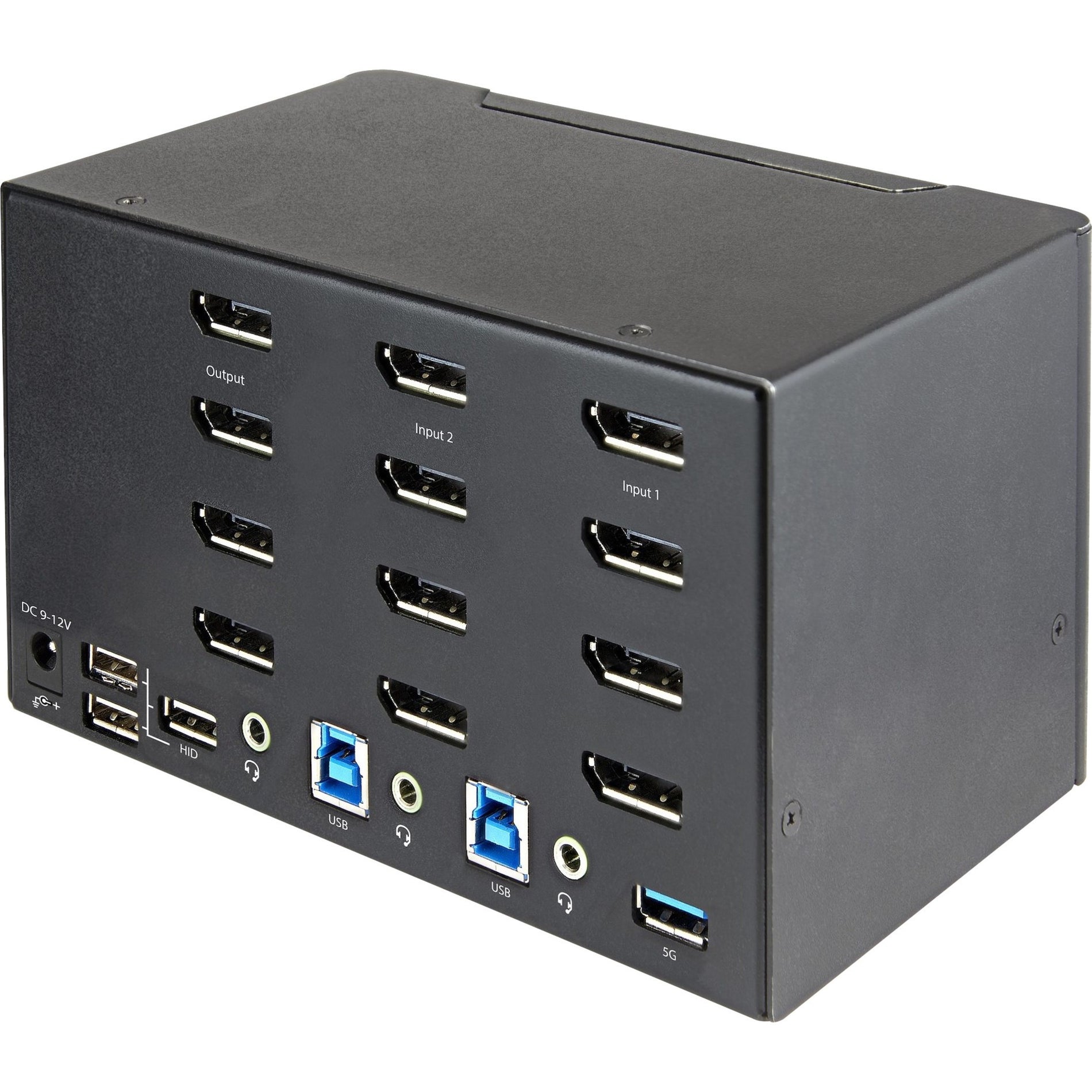 StarTech.com SV231QDPU34K 2 Port Quad Monitor DisplayPort KVM Switch 4K 60Hz UHD HDR, DP 1.2 KVM Switch, 2 Port USB 3.0 Hub, 4x USB HID, Audio, Hotkey