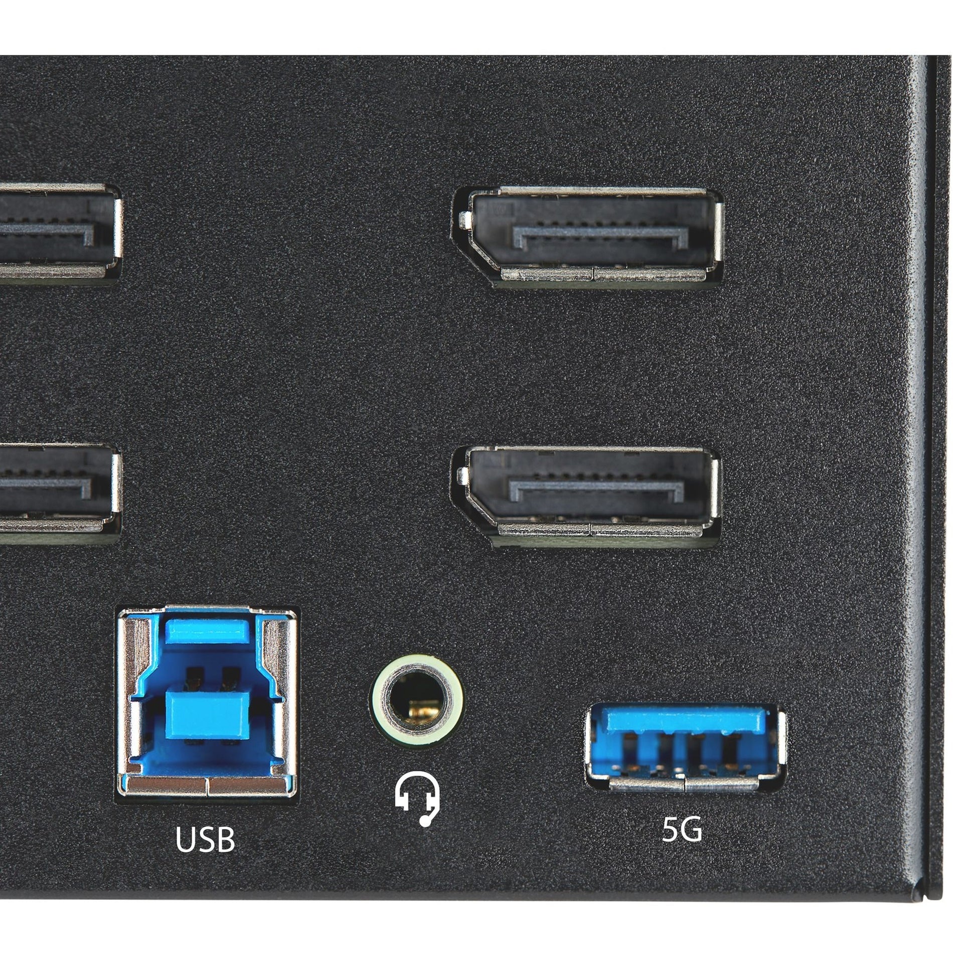 StarTech.com SV231QDPU34K 2 Port Quad Monitor DisplayPort KVM Switch 4K 60Hz UHD HDR DP 1.2 KVM Switch 2 Port USB 3.0 Hub 4x USB HID Audio Hotkey