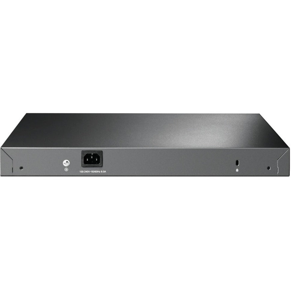 TP-Link TL-SG3428MP JetStream 28-poort Gigabit L2 Beheerde Switch met 24-poort PoE+ Power Over Ethernet plaatsbaar in rack.