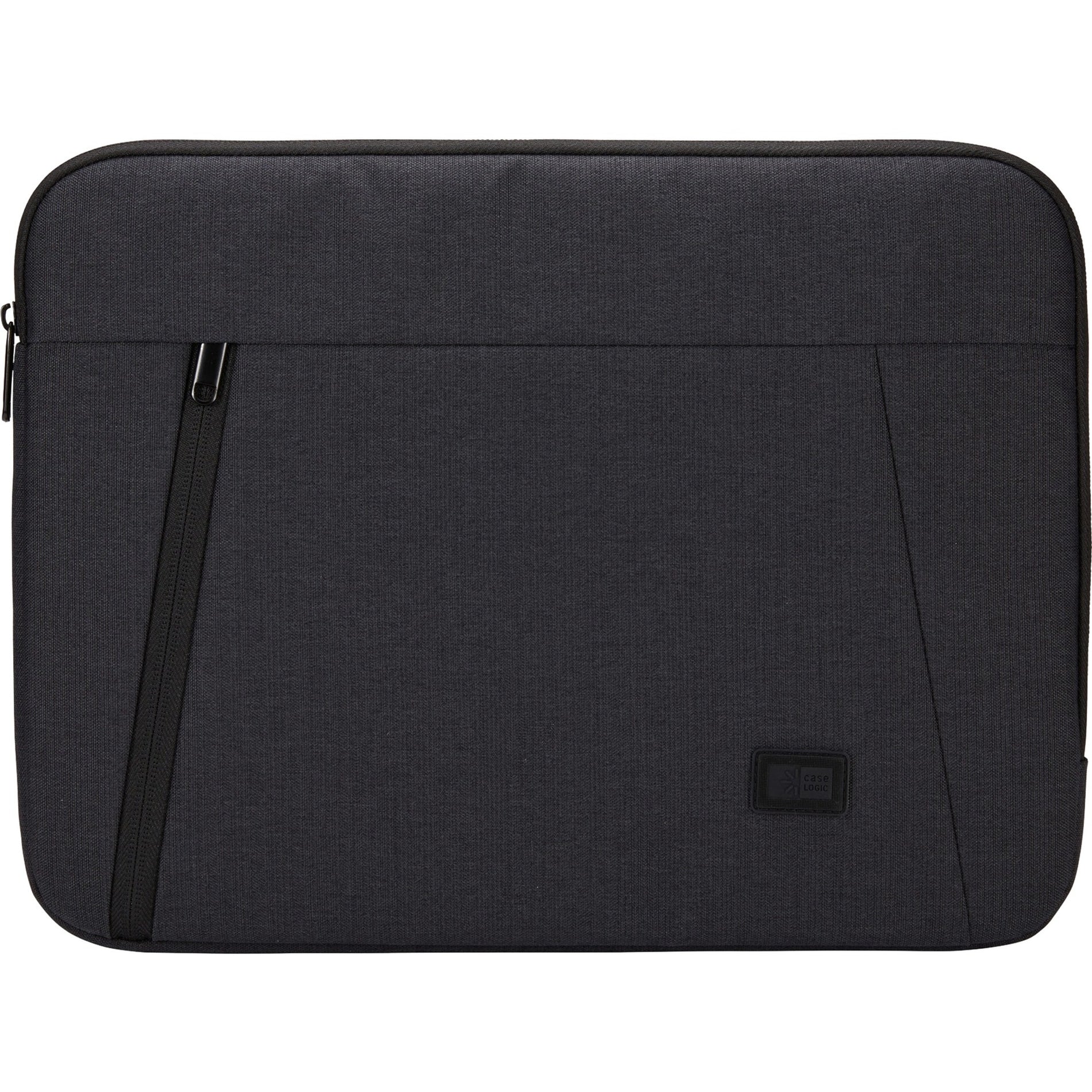 Straight-on view of Case Logic Huxton laptop sleeve showing clean design and zipper detail-alternate-image2