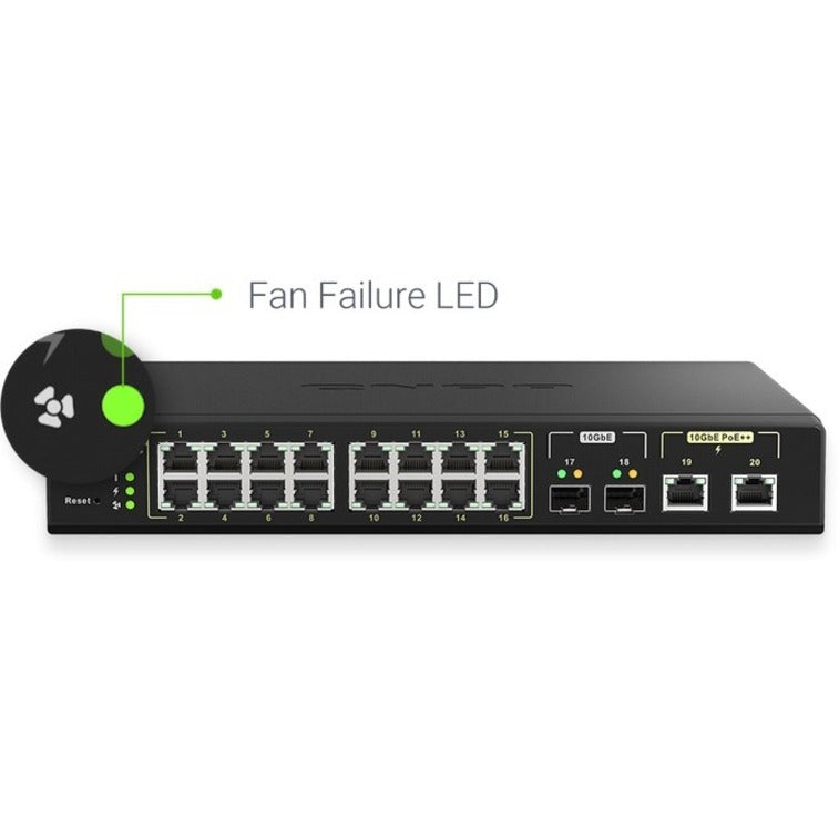 QNAP QSW-M2116P-2T2S-US QSW-M2116P-2T2S Switch Ethernet 18 Portas 10GBase-T 2.5GBase-T 10GBase-X PoE+ e PoE++