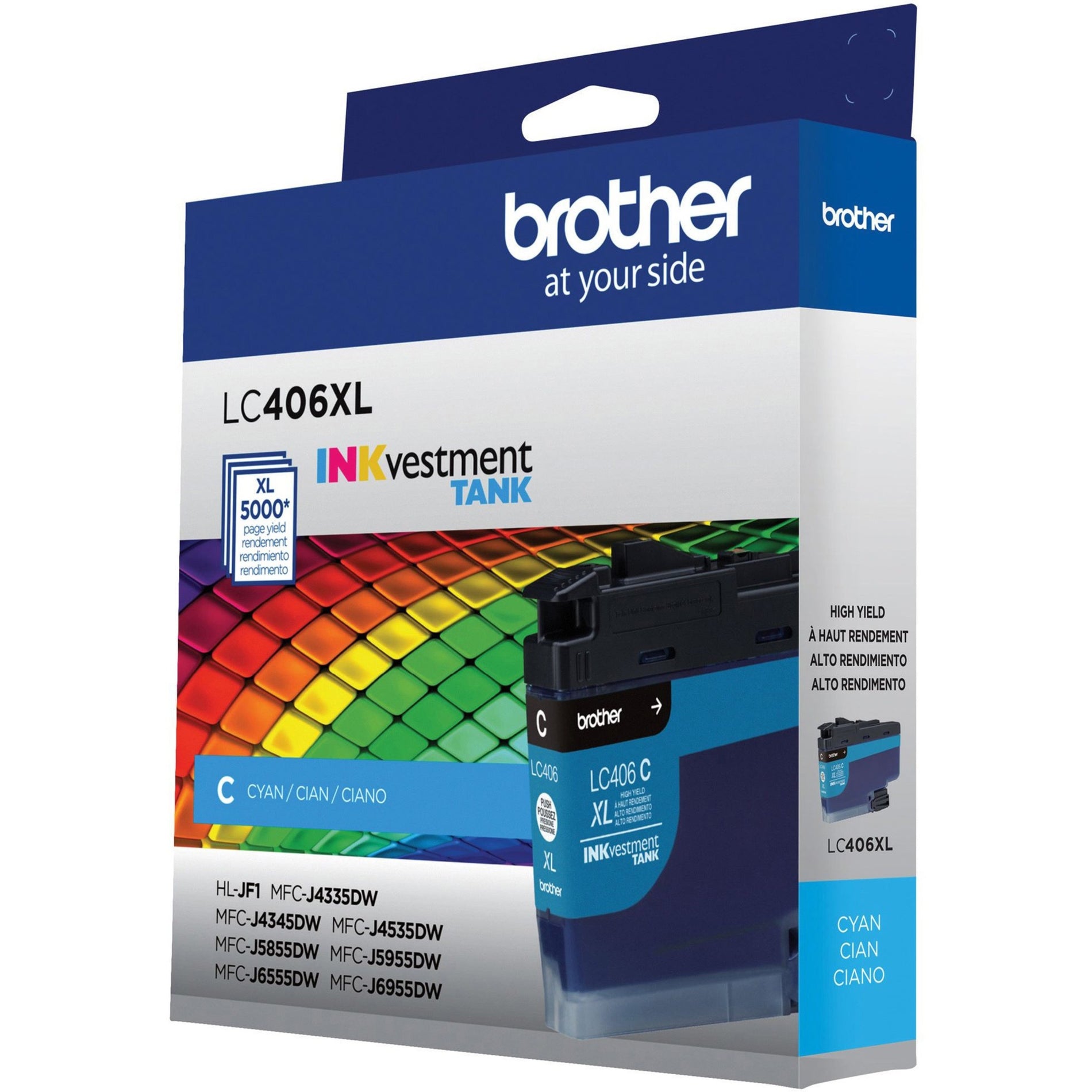 Brother LC406XLCS Cartouche d'encre INKvestment Tank Haute capacité Cyan 5000 pages