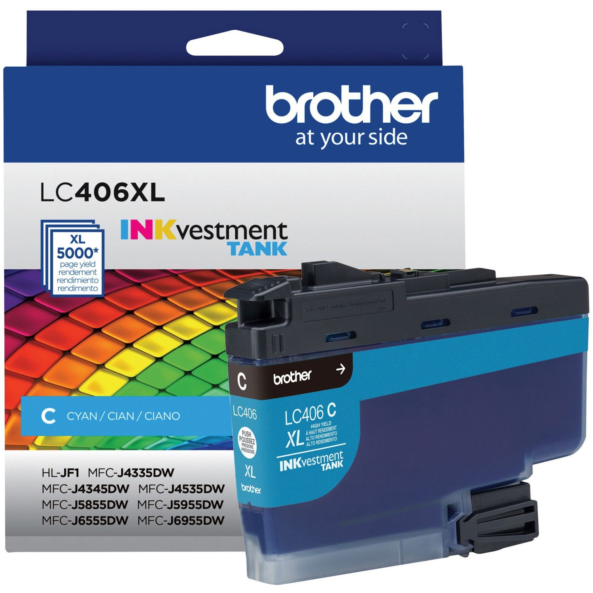 Brother LC406XLCS Cartouche d'encre INKvestment Tank Haute capacité Cyan 5000 pages