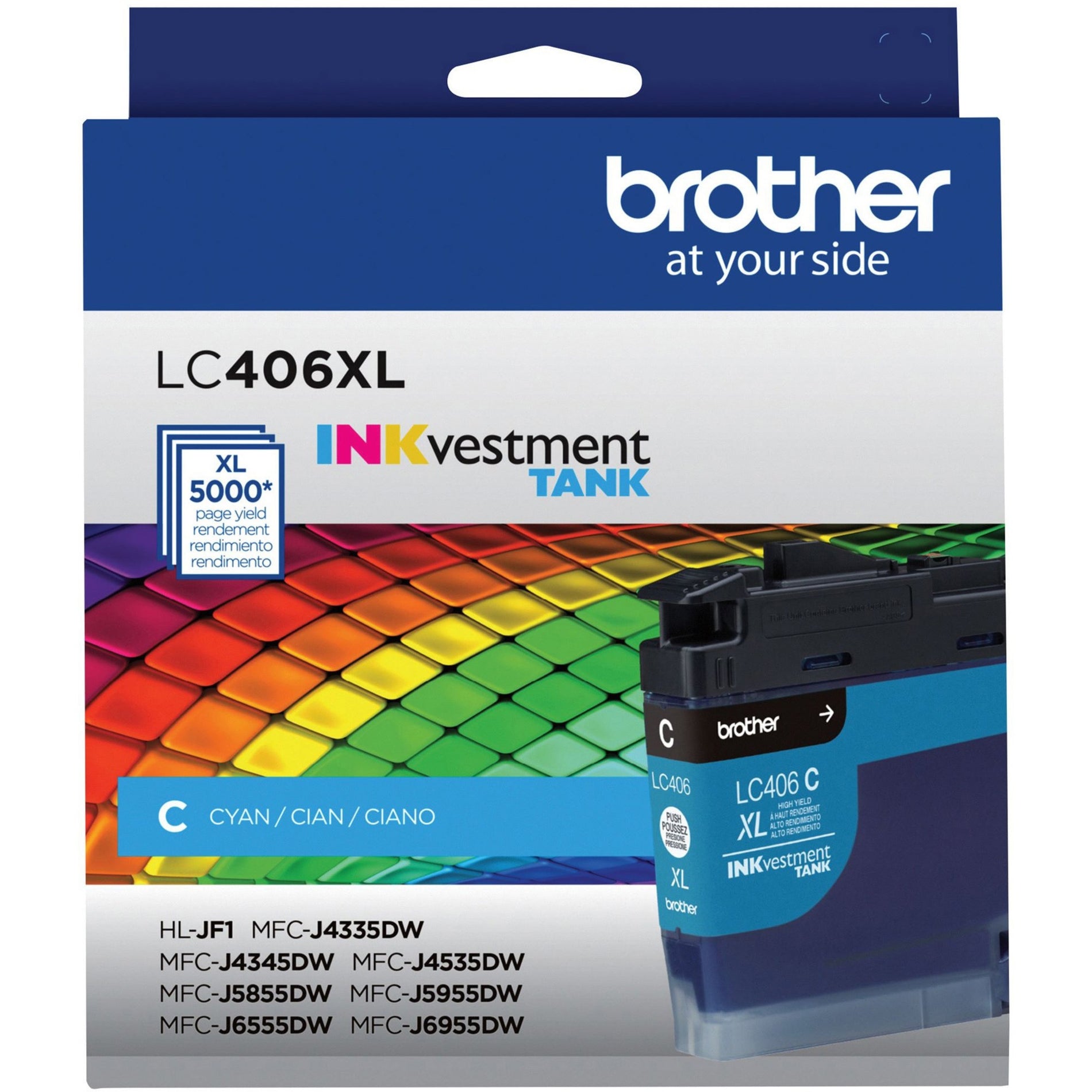 Brother LC406XLCS Cartouche d'encre INKvestment Tank Haute capacité Cyan 5000 pages