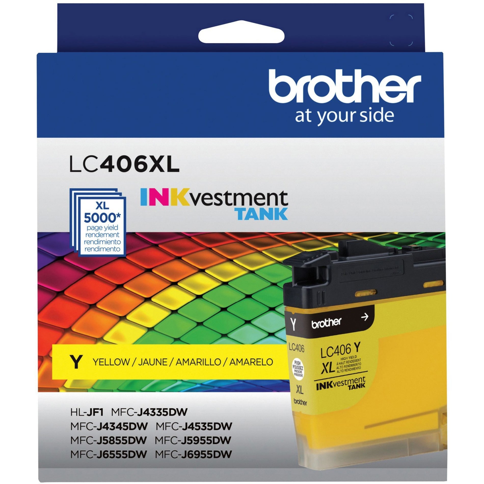 Brother LC406XLYS Réservoir d'encre Cartridge Haute capacité Jaune 5000 Pages