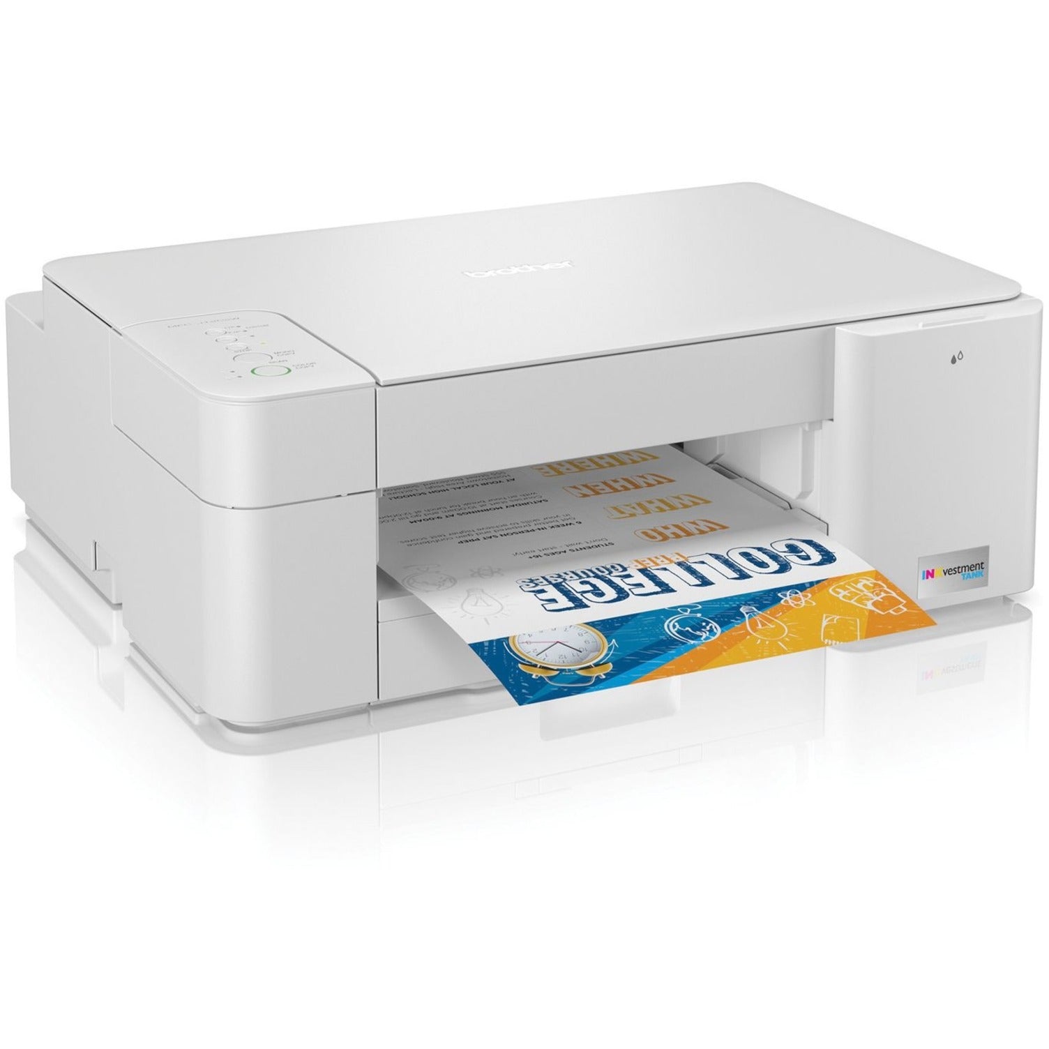 Brother MFCJ1205W INKvestment Tank Printer Draadloze Inktjet Multifunctionele Printer Kleur Flatbedscanner 2 Jaar Beperkte Garantie