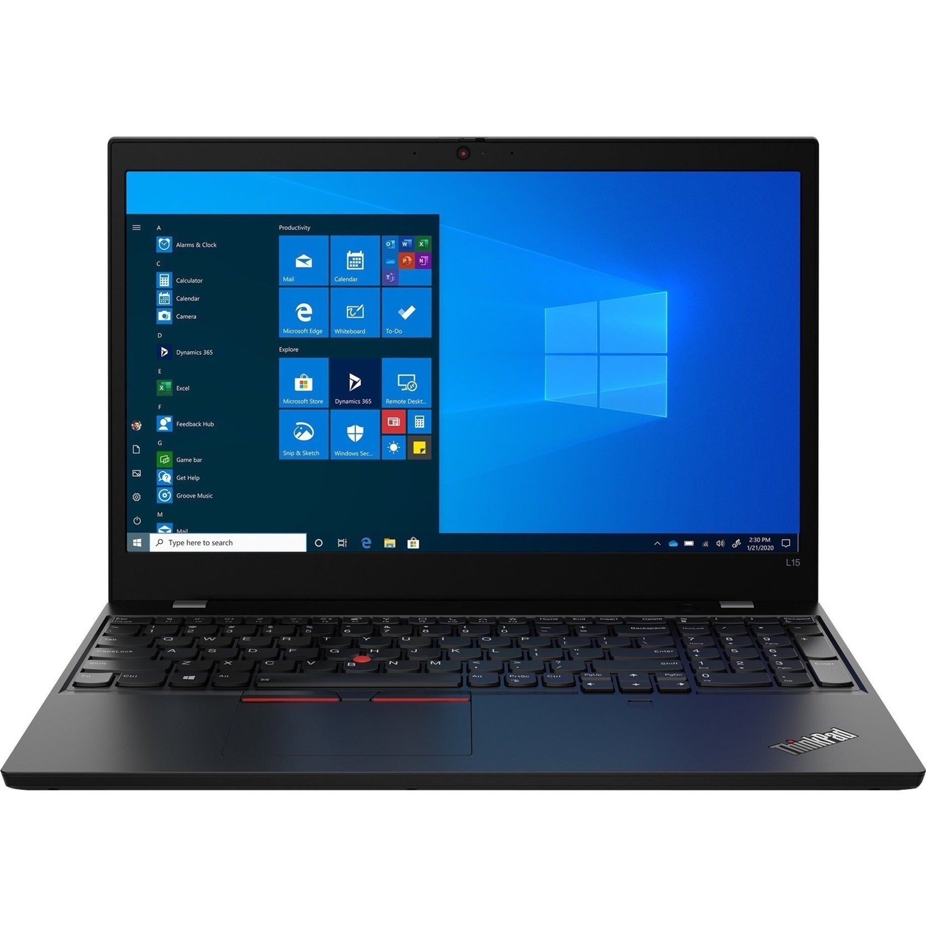 Lenovo 20U7004EUS ThinkPad L15 Gen1 15.6 Notebook, Full HD, Ryzen 7 PRO 4750U, 8GB RAM, 256GB SSD, Windows 10 Pro