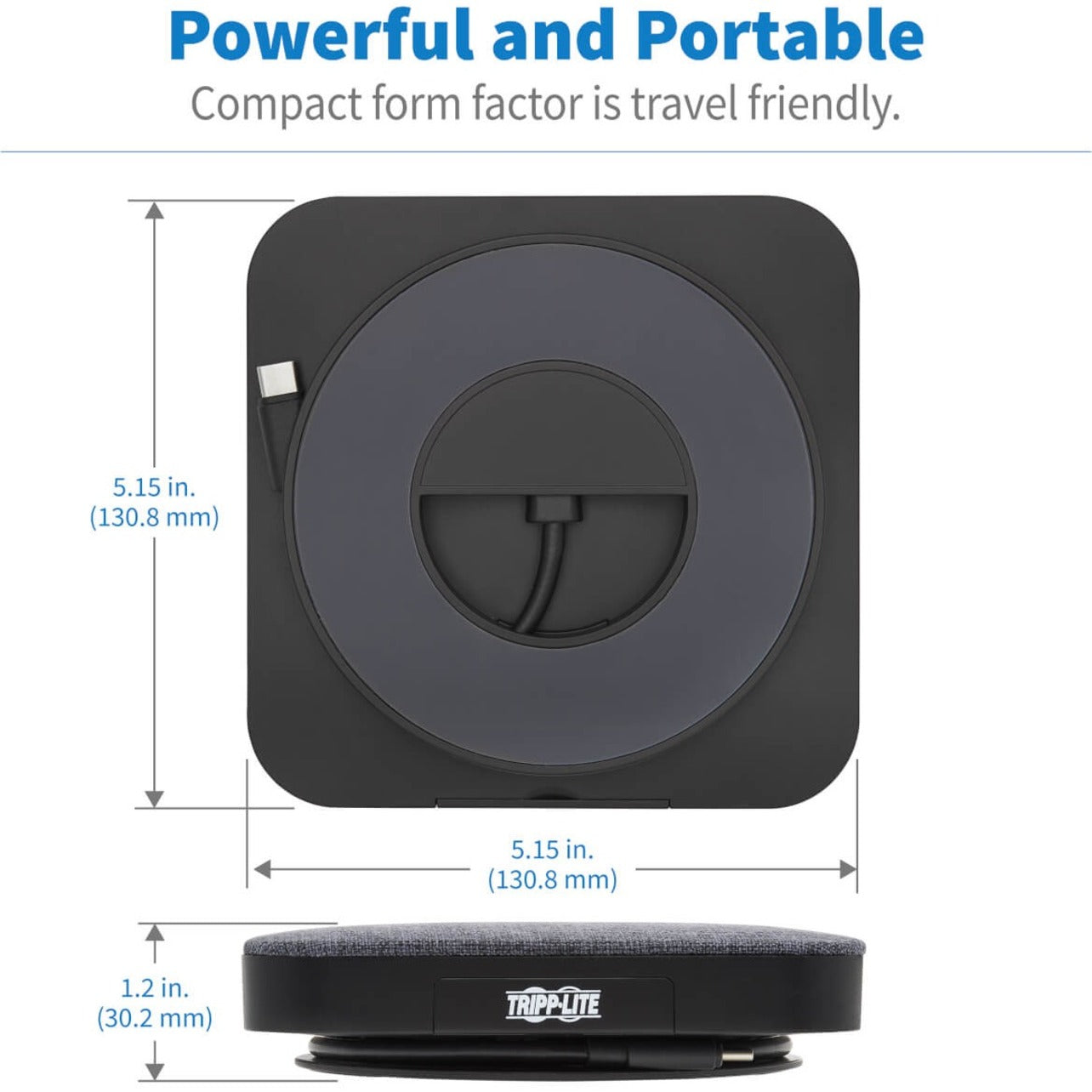 Tripp Lite U442-DOCK17-GY Docking Station, 4K HDMI, USB Type-C, USB Type-A, Thunderbolt, 100W Power Supply