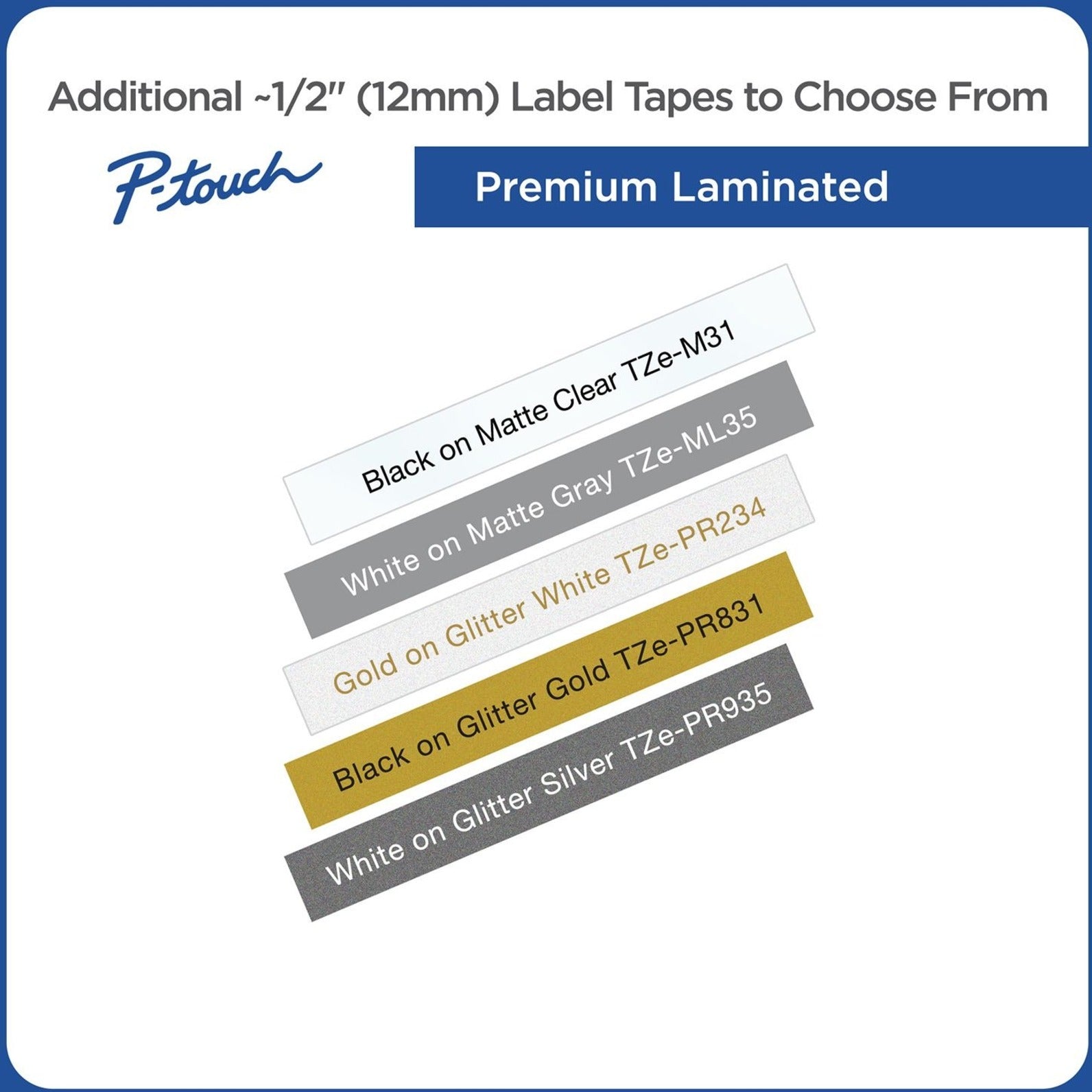 Broer TZE-431CS TZe-431CS 047" x 262' Zwart op Rood Gelamineerd Label Tape Makkelijk te Schillen Vervagingsbestendig Vlekvrij