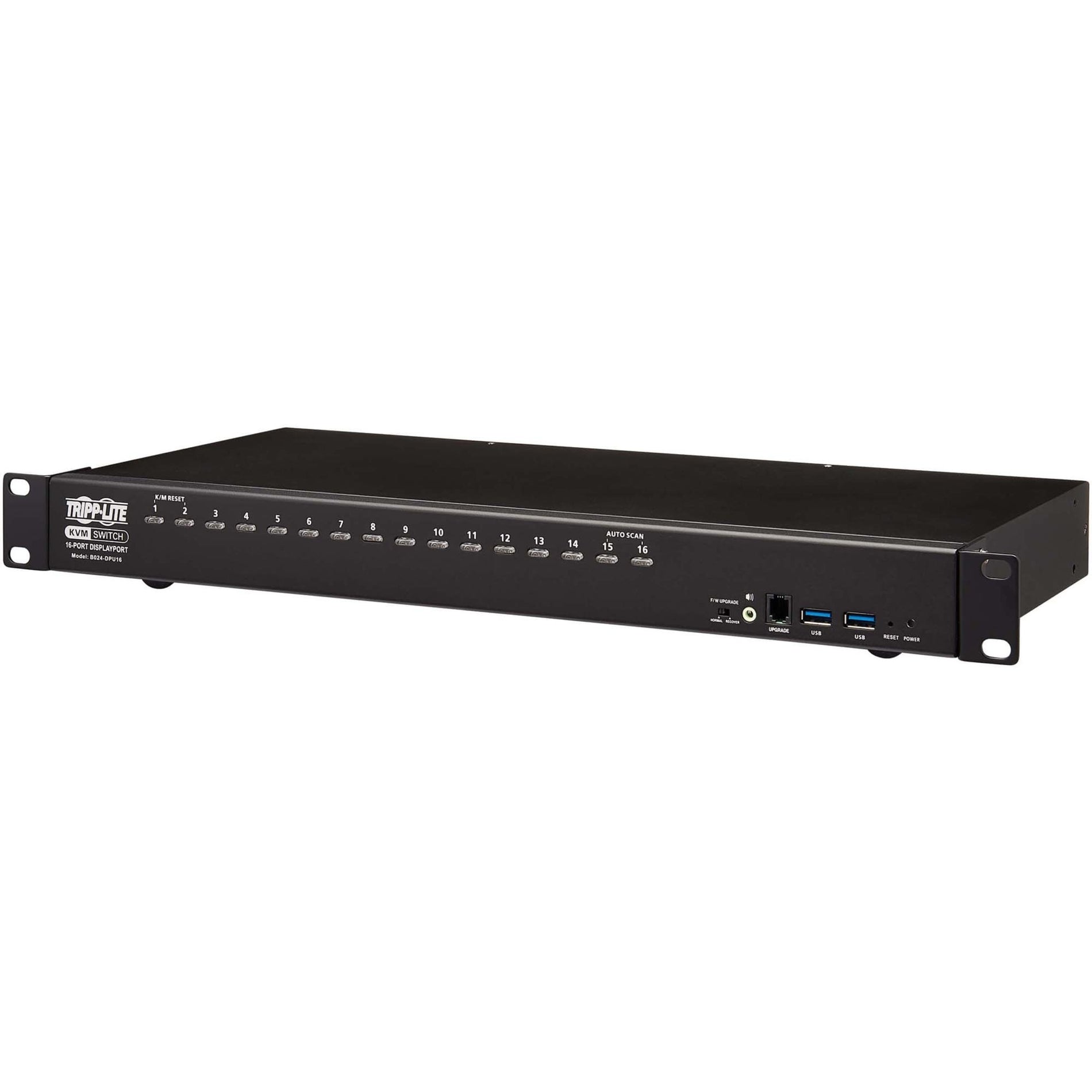 Angled view of B024-DPU16 KVM switch showing control interface and design-alternate-image6