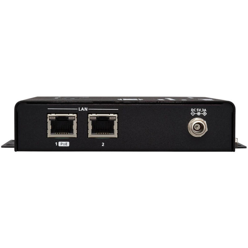 Close-up of network ports and power input on B162-100-POE