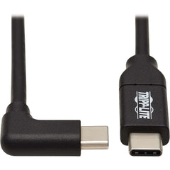 Tripp Lite U040-02M-C-5ARA USB-C to USB-Cケーブル、M/M、ブラック、2m（6.6 ft。）、右角コネクタ、リバーシブル、USBパワーデリバリー（USB PD）、充電、ストレインリリーフ、曲がりに強い