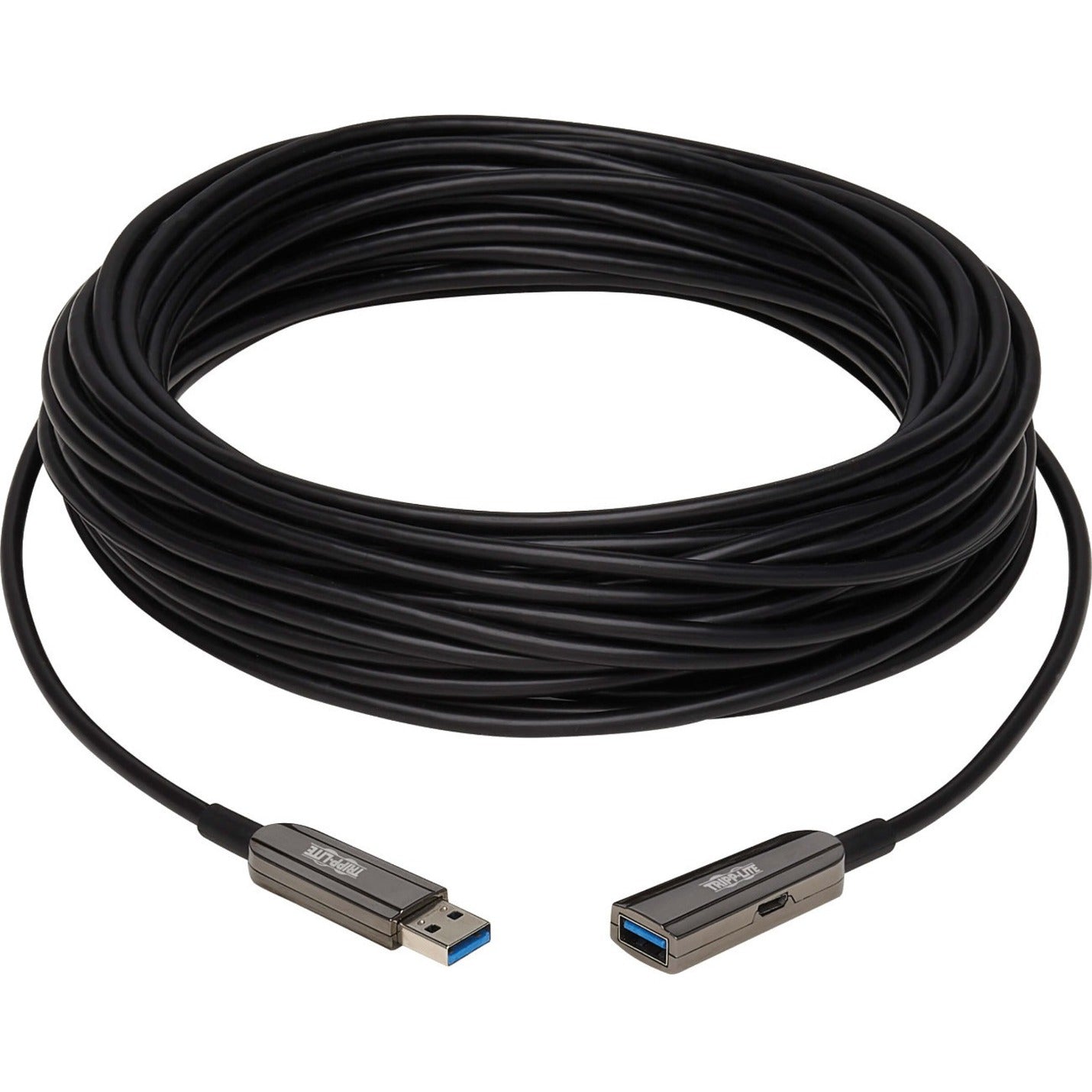 Full length view of Tripp Lite U330F-10M-G1 33-foot fiber optic USB extension cable-alternate-image2