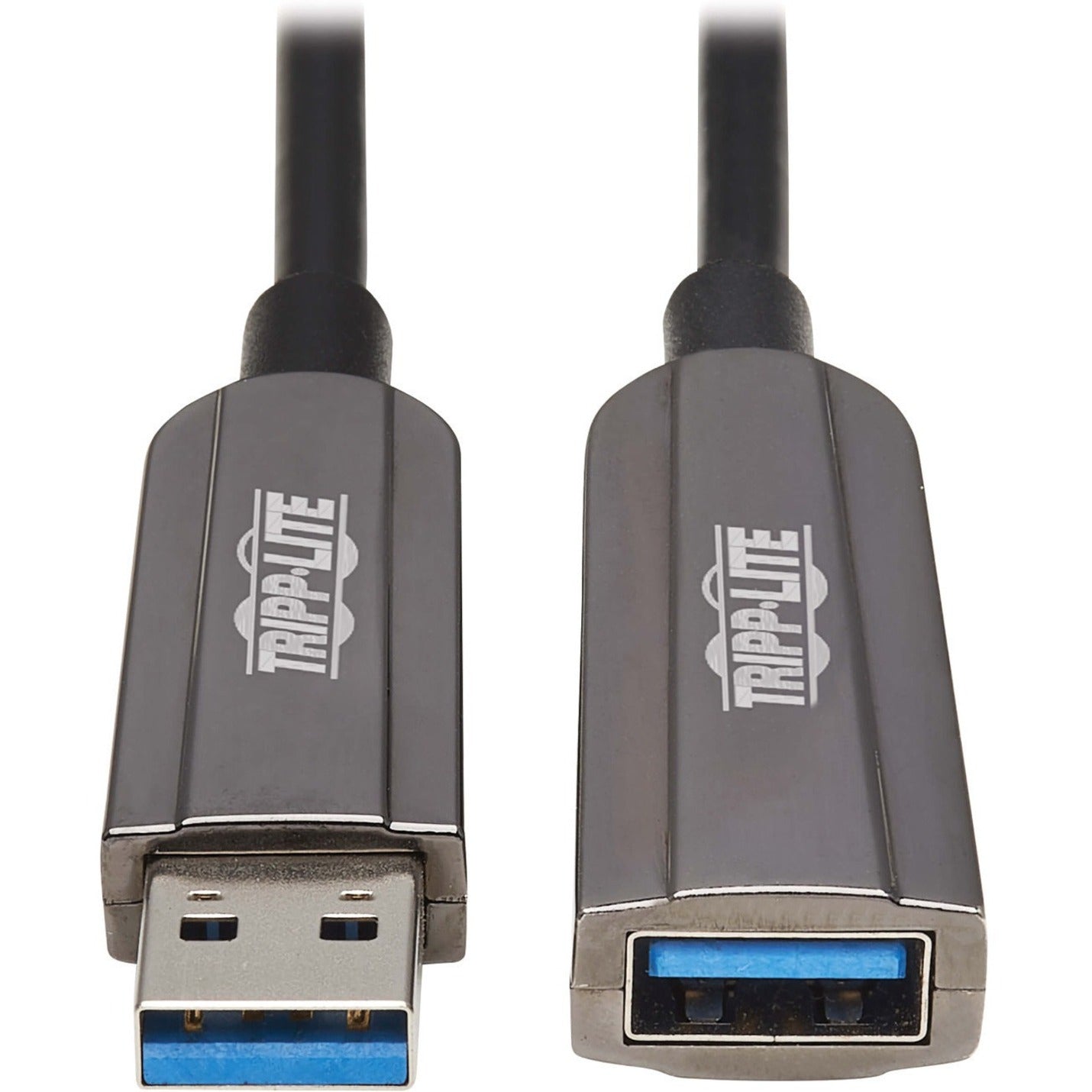 Close-up view of Tripp Lite USB 3.2 Gen 1 connectors showing gold-plated contacts and blue USB ports-alternate-image1