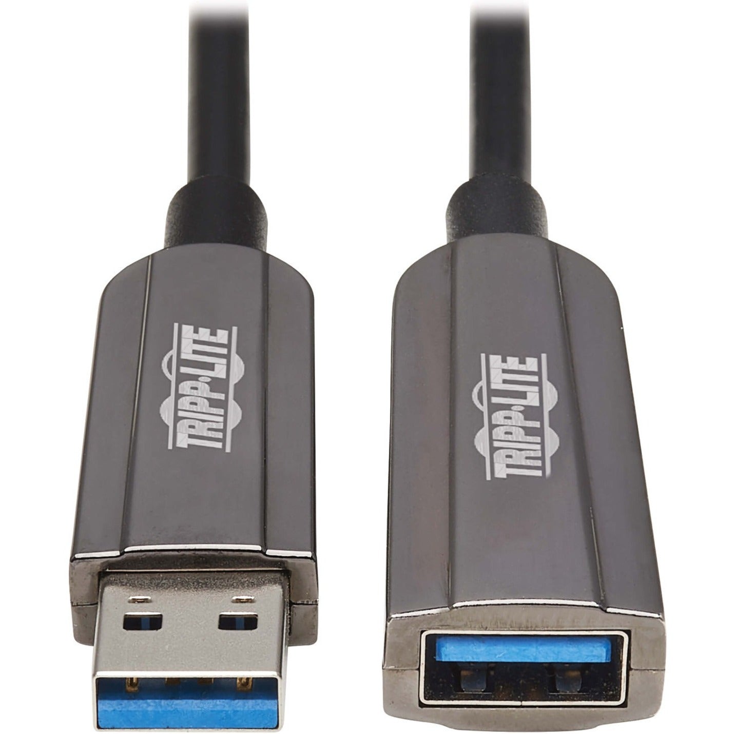 Close-up view of Tripp Lite USB 3.2 Gen 1 connectors showing gold-plated contacts and blue USB ports-alternate-image1