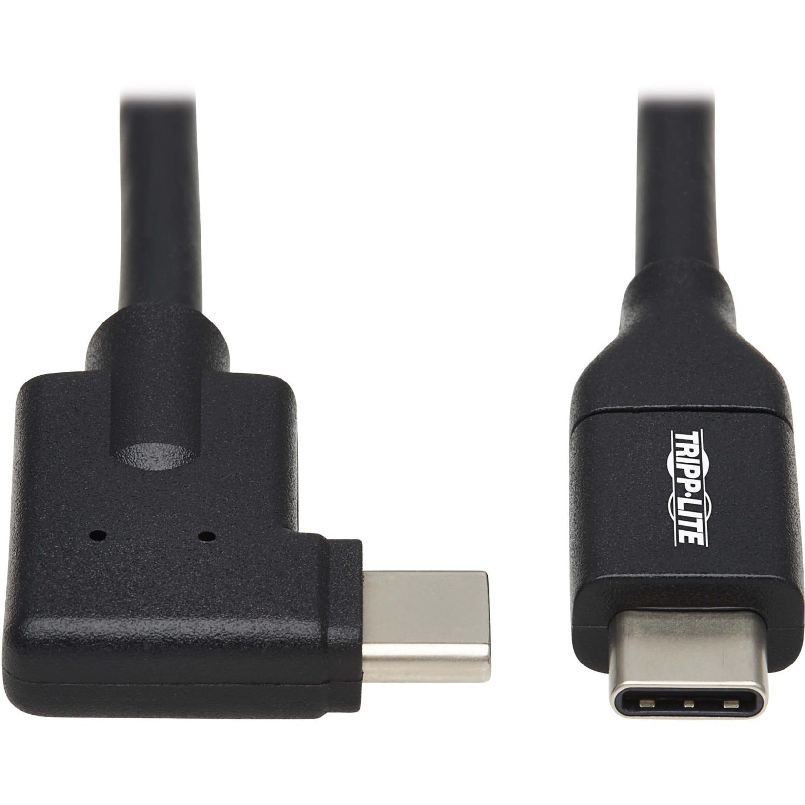 Close-up view of Tripp Lite USB-C cable connectors showing gold-plated contacts-alternate-image2