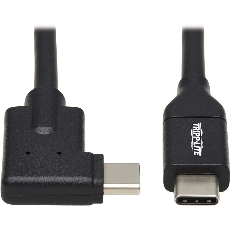 Close-up view of Tripp Lite USB-C cable connectors showing gold-plated contacts