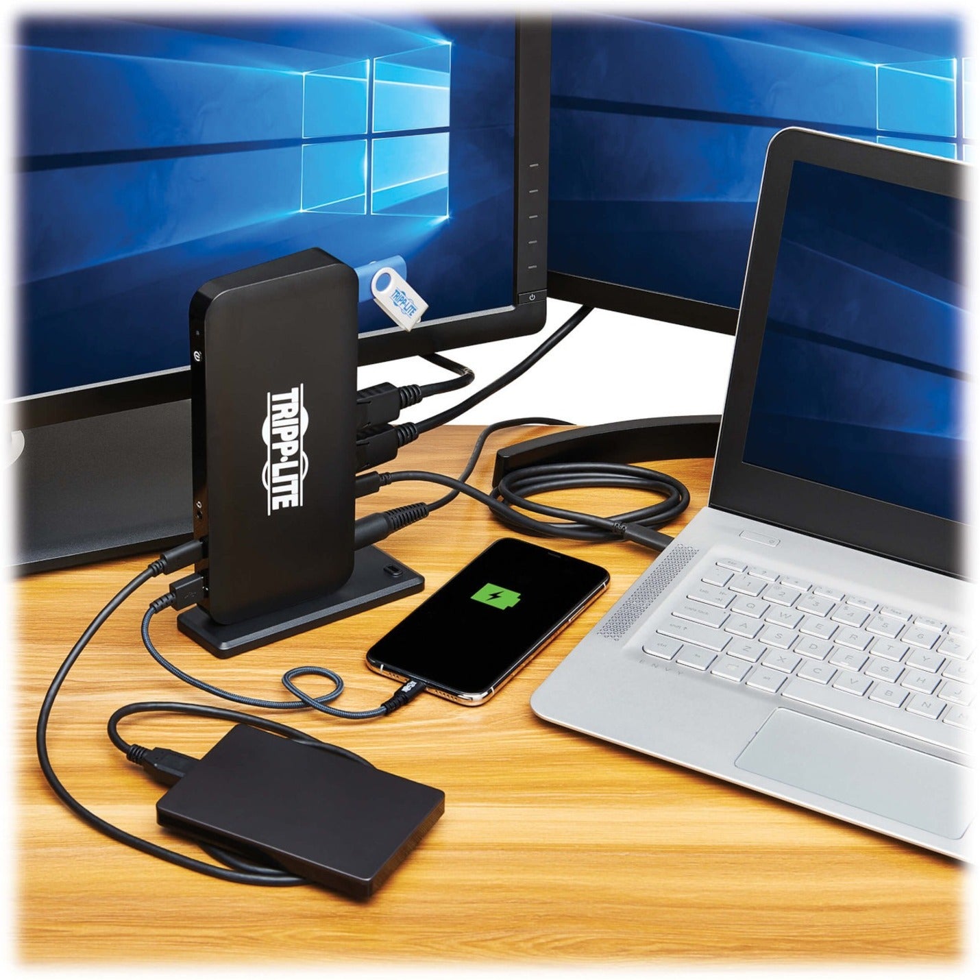 Estación de Acoplamiento Tripp Lite U442-DOCK8-B Triple Pantalla 4K 60Hz Dock USB C