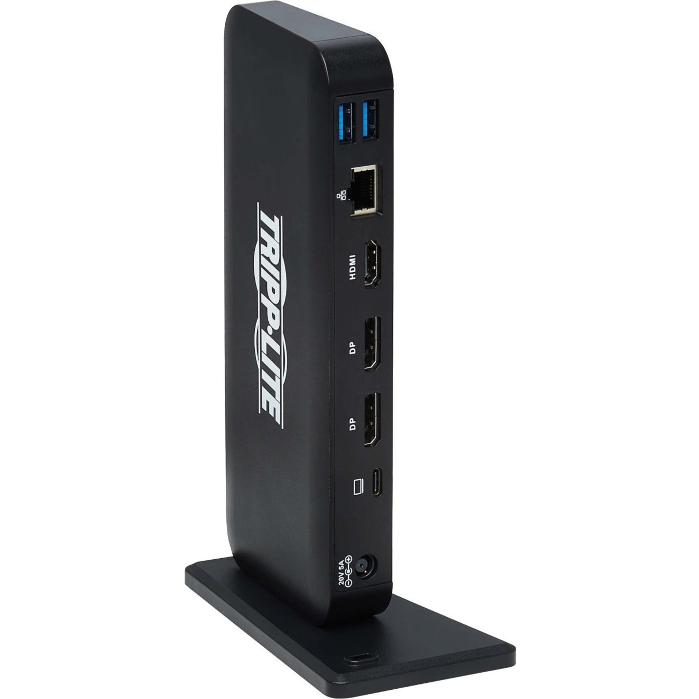 Tripp Lite U442-DOCK8-B 插槽站，三显示器 4K 60Hz，USB C 插槽 Tripp Lite 的品牌名称翻译为：特力皮