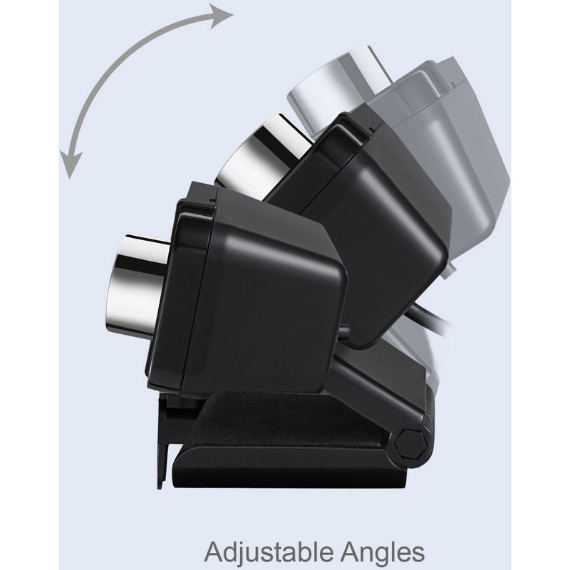 Demonstration of webcam's adjustable viewing angles