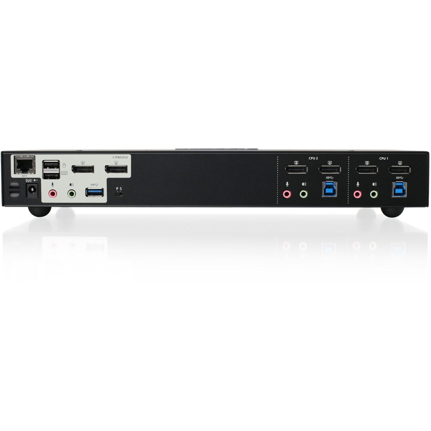 IOGEAR GCS1942NC 2-Port 4K Dual View DisplayPort KVMP Switch with USB 3.0 Hub and Audio TAA Compliant