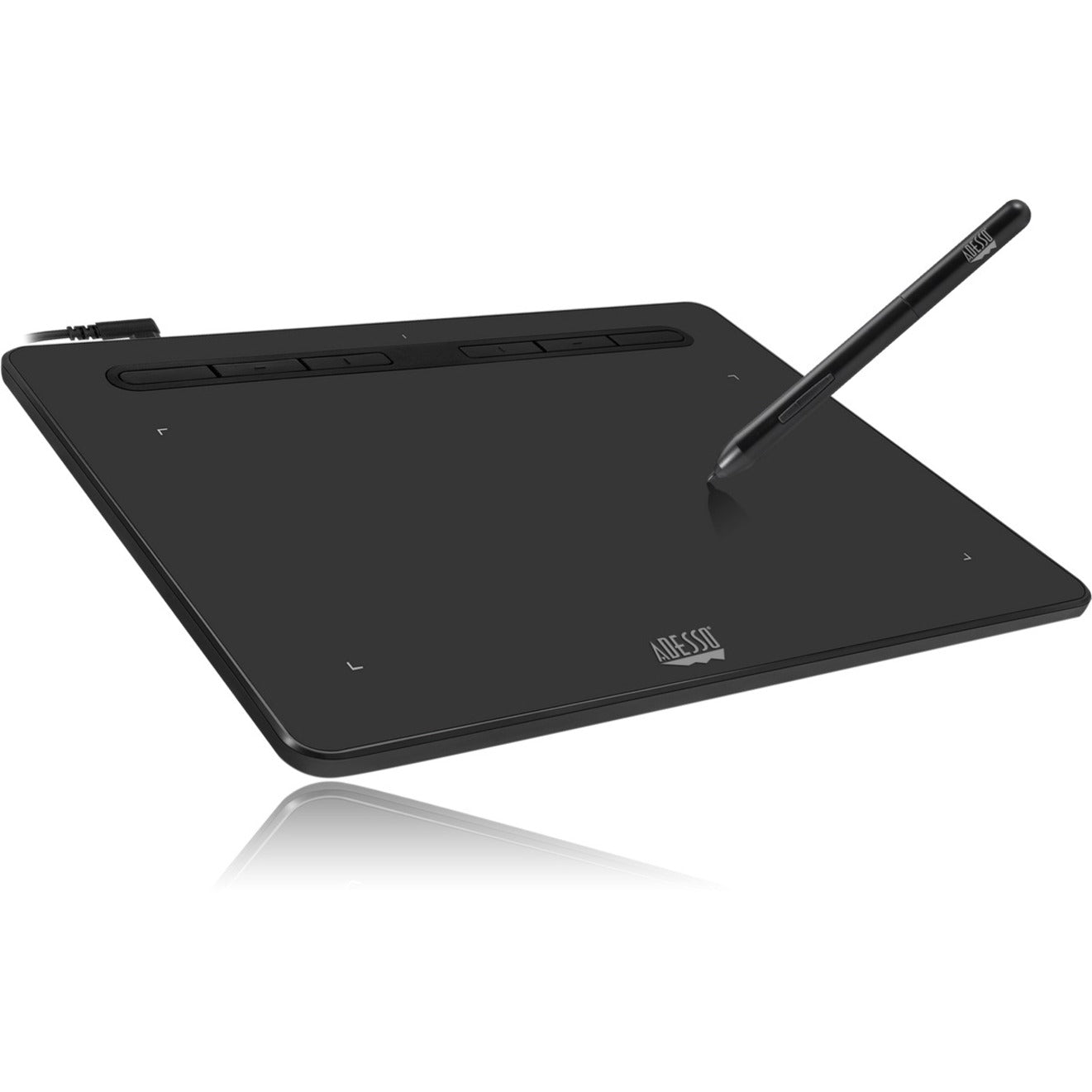 أديسو CYBERTABLET K8 جهاز لوحي رسومي 8" × 5"، مستويات الضغط 8192، كابل USB نوع C