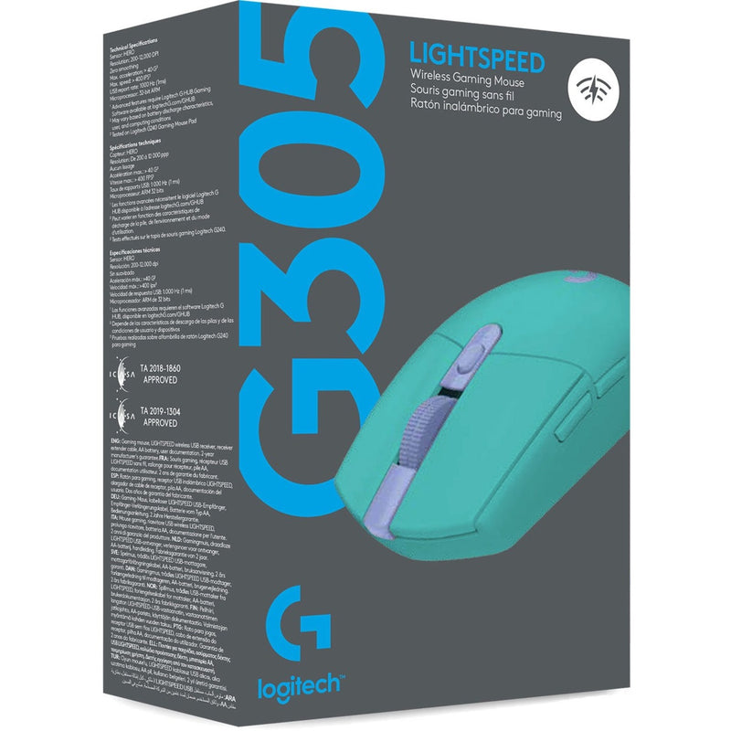 Retail box of Logitech G305 LIGHTSPEED wireless gaming mouse