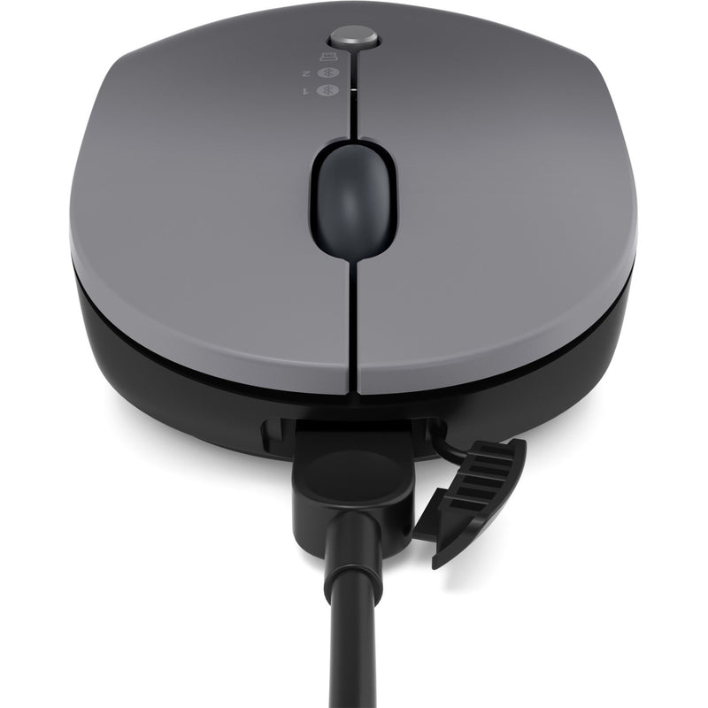 Close-up of Lenovo Go Wireless Mouse USB-C charging connection