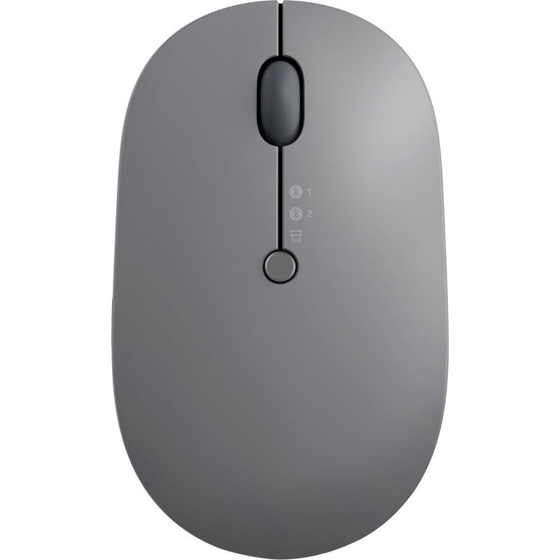 Top view of Lenovo Go Wireless Mouse showing Bluetooth connection indicators and scroll wheel