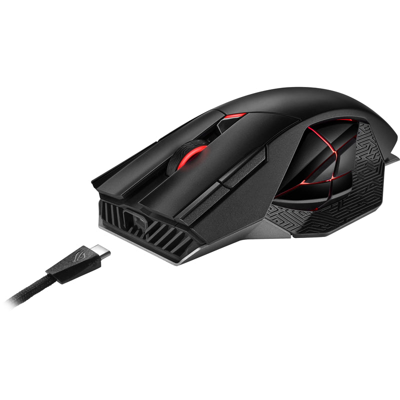 ROG Spatha X gaming mouse with USB-C connection and wireless capabilities