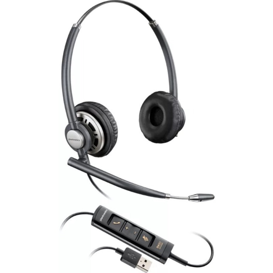 Poly 218275-01 EncorePro EP525-M Headset, Binaural Over-the-head USB Type A/C Wired Stereo